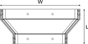 Horizontal Straight Duct Reducer.