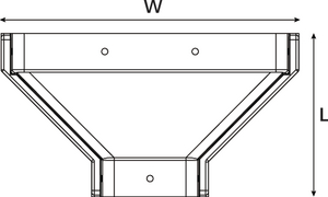 Horizontal Straight Duct Reducer.