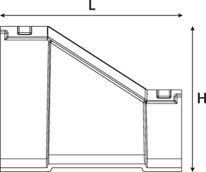 Horizontal Straight Duct Reducer.