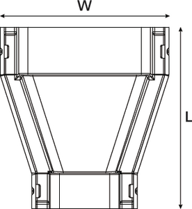 Horizontal Straight Duct Reducer.