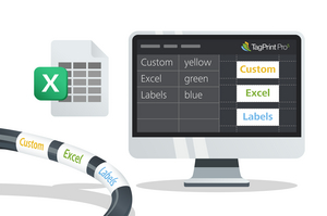 TagPrint Pro 5 - Advanced Data Import from Excel or CSV files.