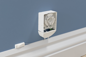 Fibre Wall Outlet Extension Module shown with FWOA and Straight Through the Wall Cable Manager.