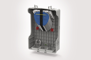 MDU - S5S Splice Only closure with horizontal SE MKII trays.