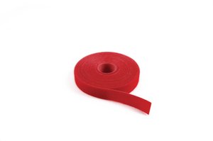 Hook and loop grip ties are supplied on a roll for on-demand custom lengths.