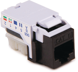 HellermannTyton's GigaBand flush Category 6 modular jack's patented design uses innovative crosstalk-cancellation technology.