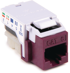 HellermannTyton's GigaBand flush Category 6 modular jack's patented design uses innovative crosstalk-cancellation technology.