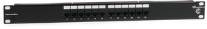 Patch panels are available with port modules in increments of six.