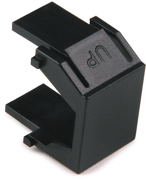 Blank module is adaptable to HellermannTyton faceplates, surface mount boxes and modular panels.