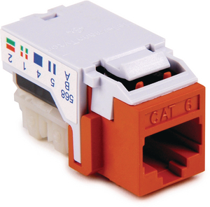 HellermannTyton's GigaBand flush Category 6 modular jack's patented design uses innovative crosstalk-cancellation technology.