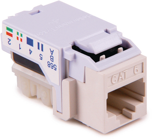 HellermannTyton's GigaBand flush Category 6 modular jack's patented design uses innovative crosstalk-cancellation technology.