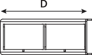 RapidNet 1U Angled Panel (side view)
