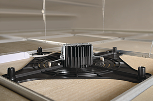 SpotClip-Plate ha sido desarrollado para aplicaciones con downlights pesados en techos suspendidos de rejilla (Falso techo o Techo técnico).