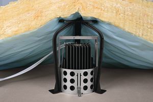 SpotClip-Kit 240 en aplicación con manta de material aislante.