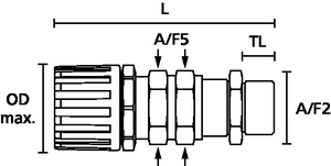 HelaGuard fitting, straight cable gland