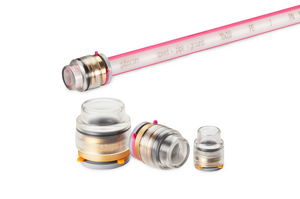 Transparent permanent end-stops ES seal speedpipe gas- and water-tight.