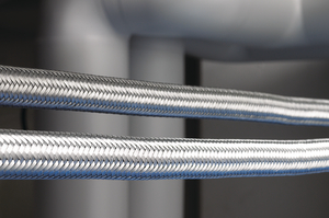 The HelaGuard PCSB galvanised steel conduit with a PVC coating galvanised steel overbraid offers high abrasion resistance and EMC screening.