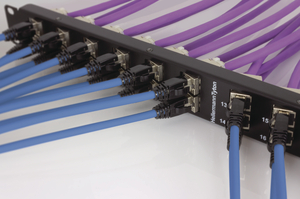 Modular Angled Shielded 24 Port Panel.