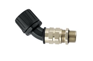 HelaGuard HG-45CG 45° Cable Gland Fitting, External Thread, IP66.