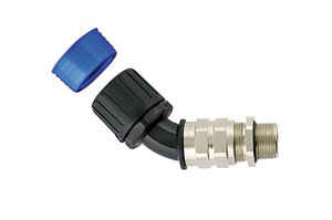 HelaGuard HGL-45CG 45° Cable Gland Fitting, External Thread, IP68.