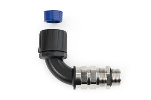 HelaGuard HGL-90CG 90° Cable Gland Fitting, External Thread, IP68.