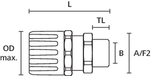 HelaGuard fitting, straight with swivel internal thread
