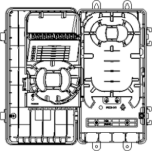Internal view  (fibre management tray)
