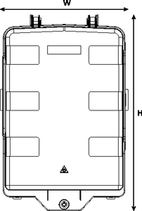 MDU - S4 with optional lock shown in front view.