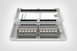Modular Zone Termination Box loaded with 12x LC Duplex