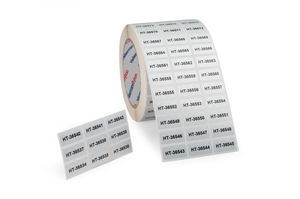 Helatag 1203 tamper-evident security labels.
