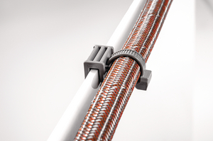 Pre-assembled 2-Piece Fixing Tie with Edge Clip for edges of 1-3 mm.