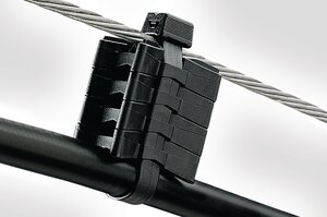 Pour la mise en faisceau de câbles qui ne sont pas situés à proximité les uns des autres, ils peuvent quand même être mis en faisceau avec nos entretoises superposables EL-TY (TELS-SPK2)