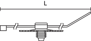 2-piece fixing tie with fir tree mount