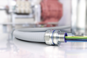 HelaGuard PSRSC conduit and PSRSC-FMCSSFF stainless steel fittings: an easy-to-easy cable protection system for food-processing applications.