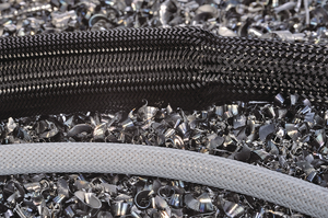 Various types of Helagaine braided sleeving.