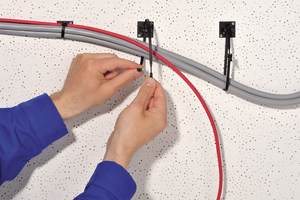 Q-ties can be used for both temporary and final cable installation.