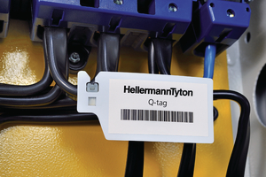 Q-tags can be labelled with pre-printed labels or by hand.