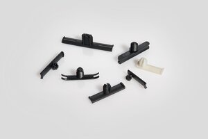 Bundling Clips with fir tree for a variety of applications with a wide range of panel thicknesses and drilled holes.