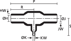 b: Contraída  (después de ser calentada) 
