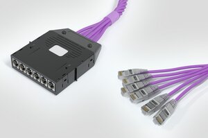 RapidNet 6 Port Category 6A FTP Cassette to RJ45 Plug