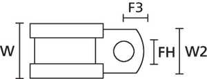 ALU_C P-Clamp with chloroprene insert (plan view)
