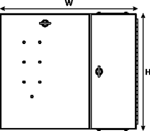 IR Connectorised Fibre Enclosure (front view)