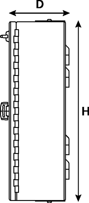 IR Connectorised Fibre Enclosure (side view)