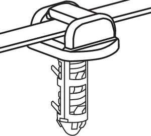 Fixing tie with deep hole anchor