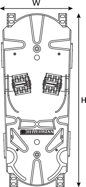 Hellapon Medium Splice Tray with 3A Inserts (front view)