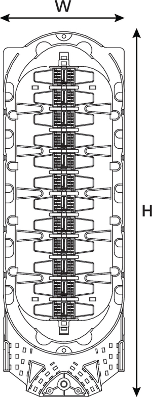 Hellamass Splice Tray with 3A Inserts (front view)