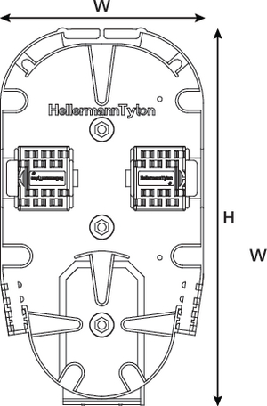 Hellapon Small Splice Tray with 3A Inserts (front view)