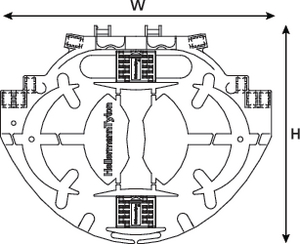 Hellipse NZDF SE-B Splice Tray with 3A Inserts (front view)