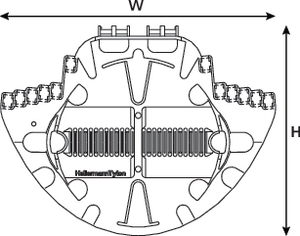 Hellipse SMF SE-A Splice Tray (front view)