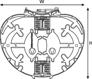 IR Single Element Splice Tray with 2 x 3A (front view)
