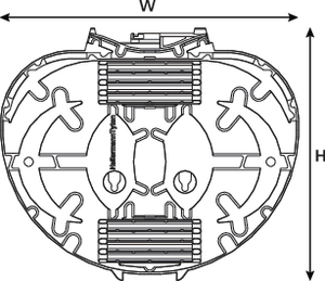 IR Single Element Splice Tray with 2 x 4 Way Ribbon (front view)